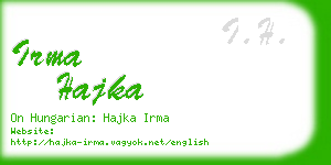 irma hajka business card